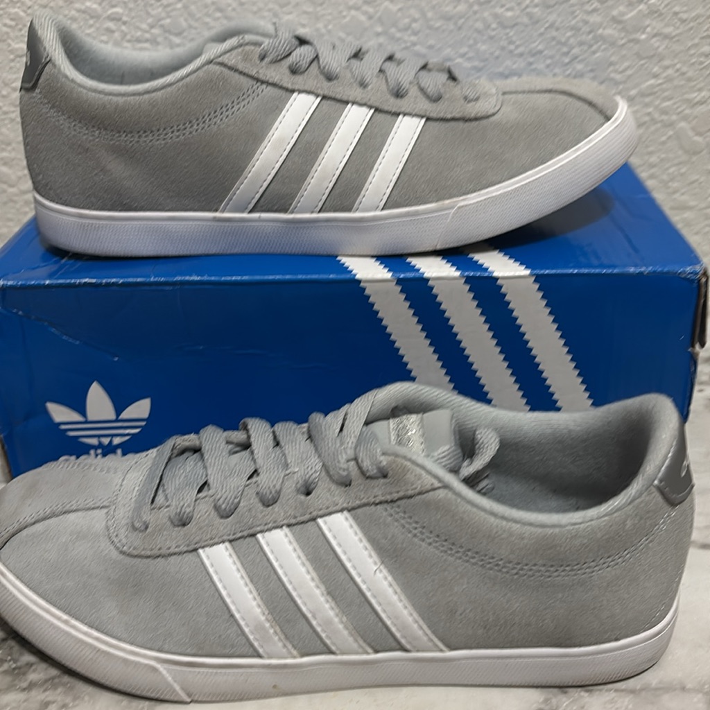 Adidas Gray And White Sneakers